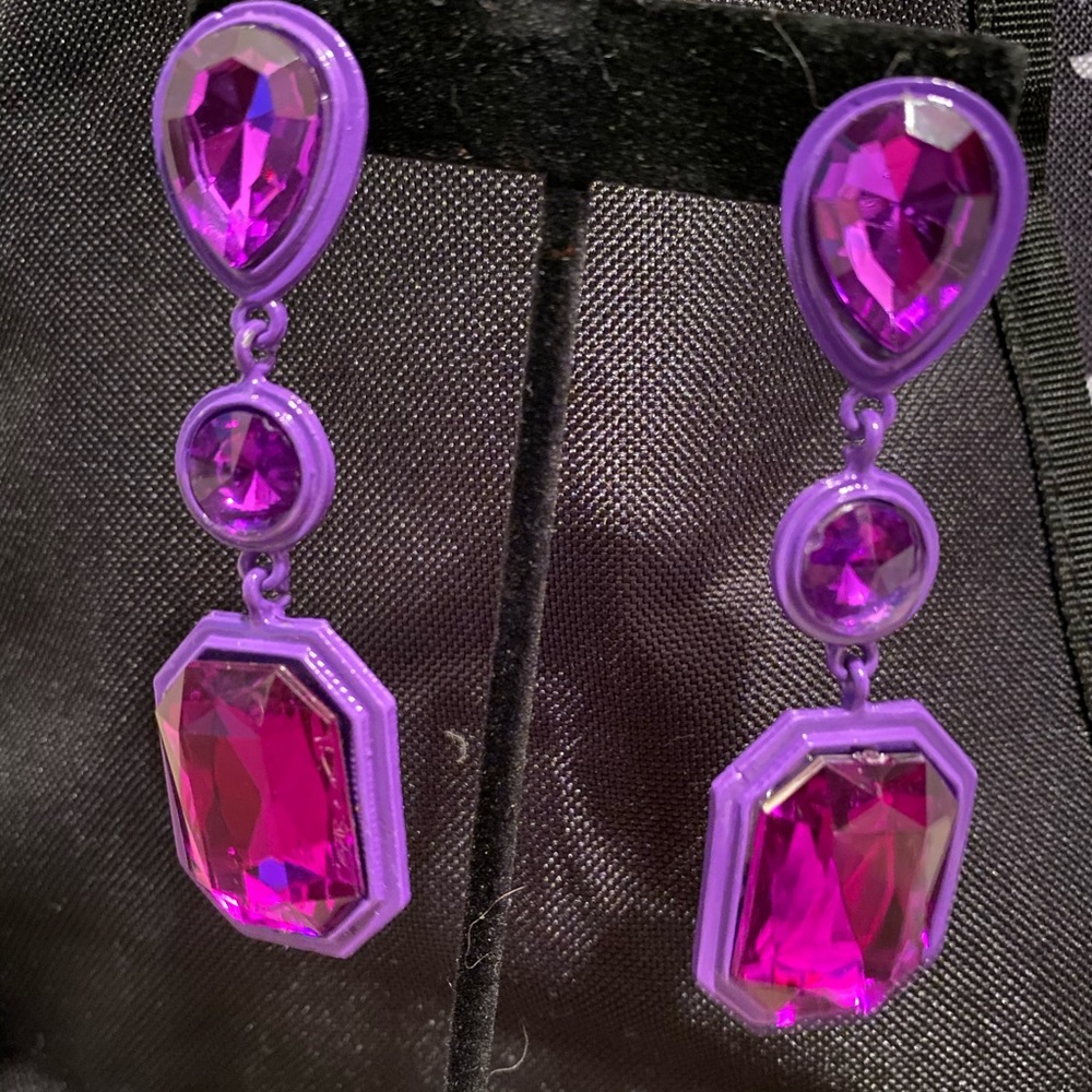 Purple earrings